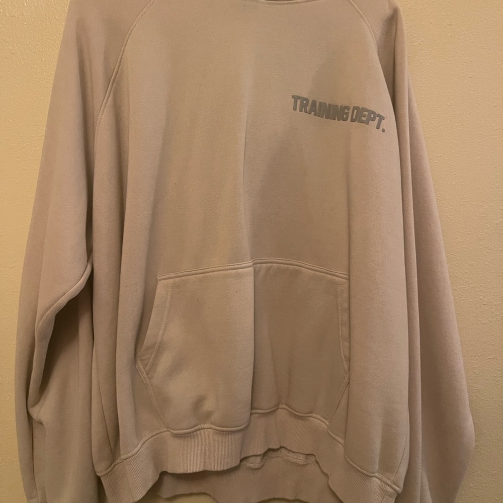 Boohoo Men's Tan Crewneck Sweatshirt hoodie